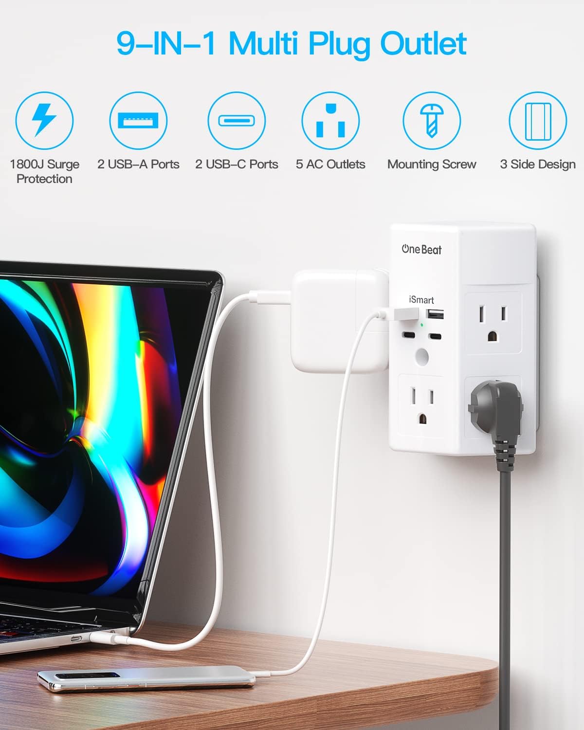 Multi-plug sockets, surge protectors