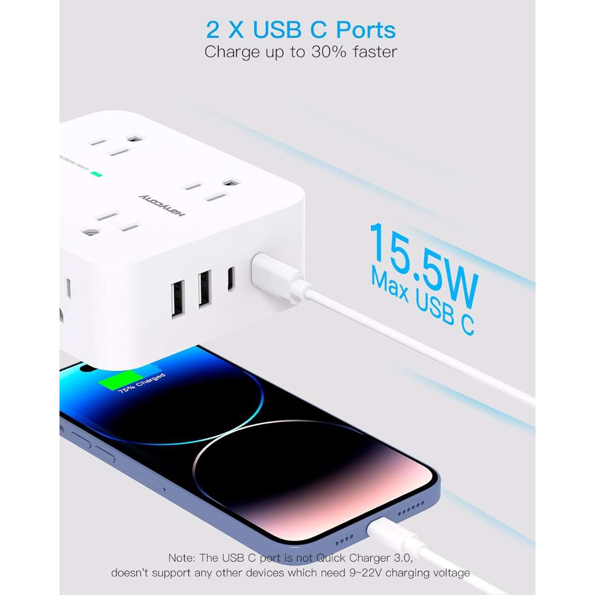 Surge Protector Power Strip - 8 outlets