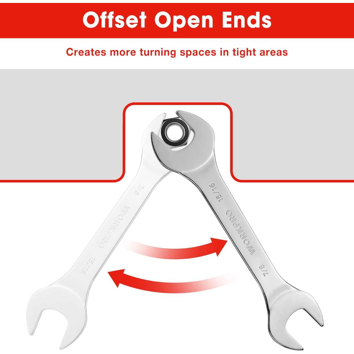 Walker Procet Slim Open End Wrench Roll-Up Kit