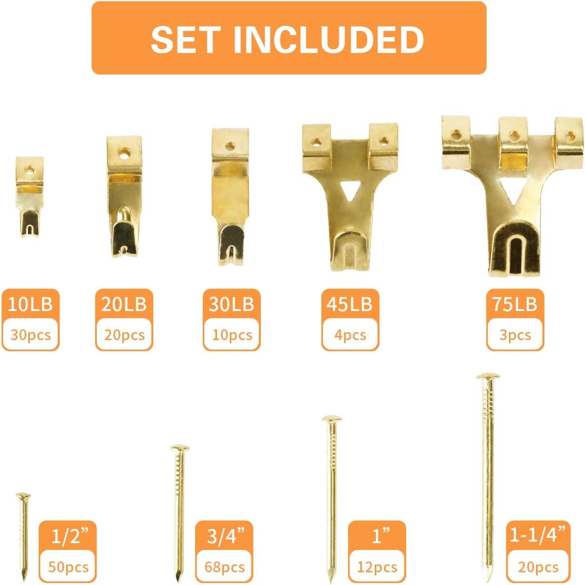 Hongway 276pcs Picture Hanging Kit