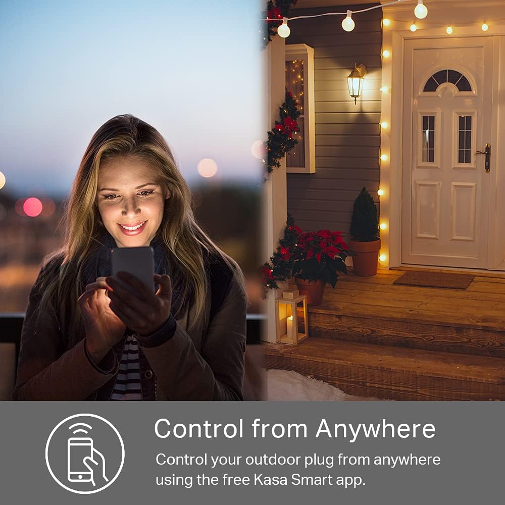Kasa Outdoor Smart Plug, Black