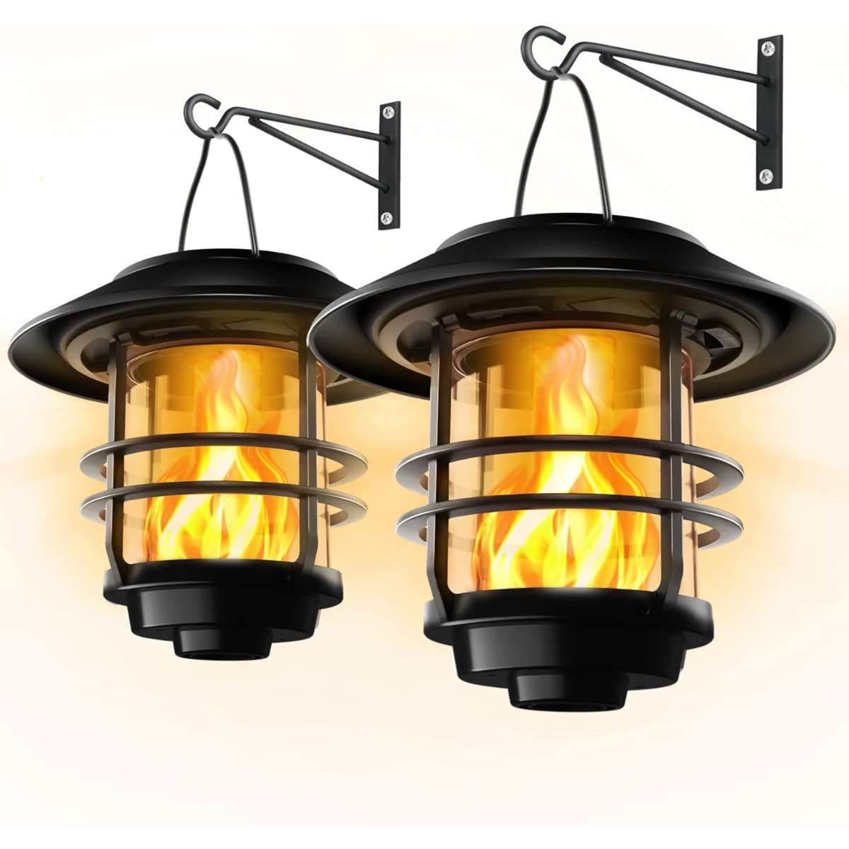 Otdair Solar Wall Lights Outdoor, 2-Pack