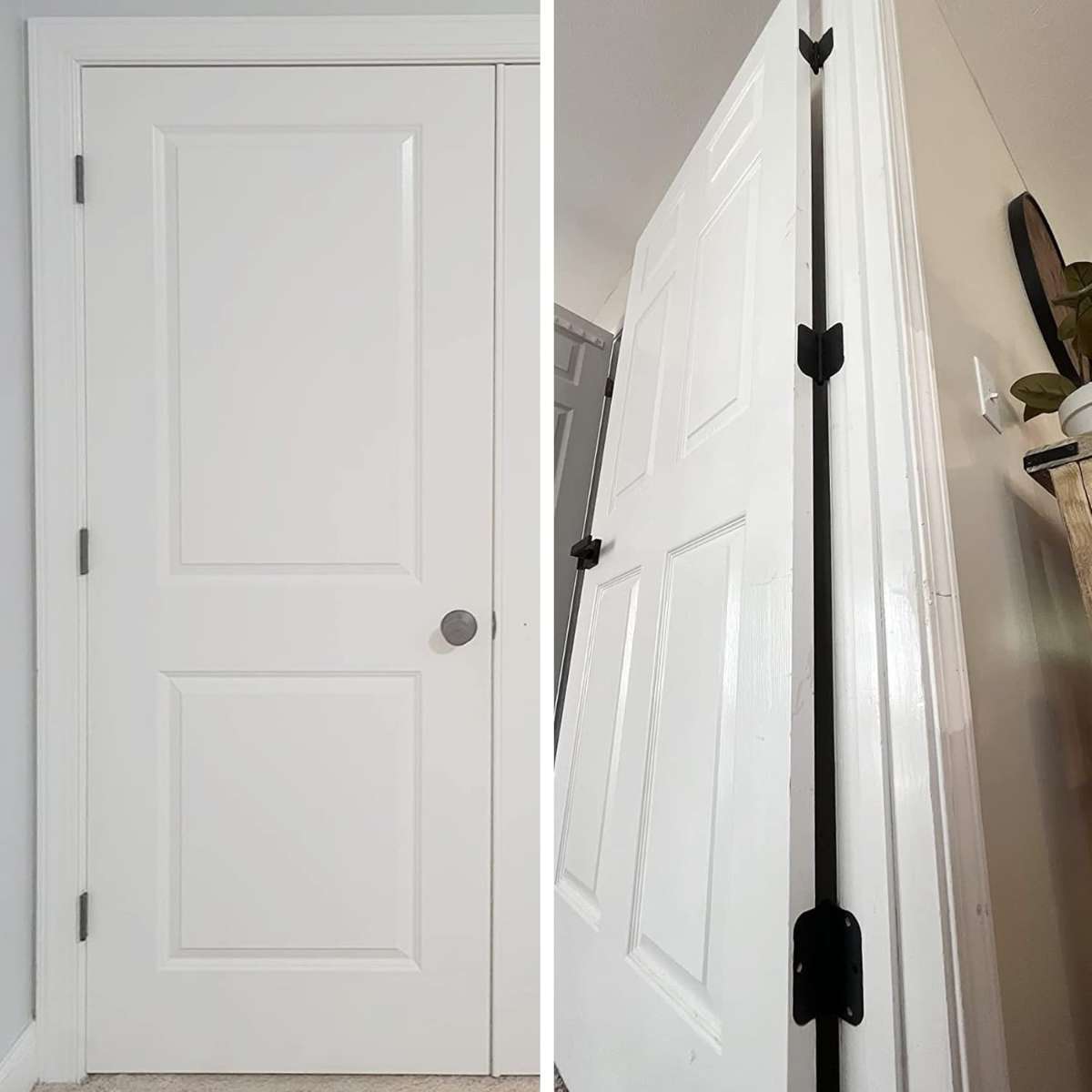 30-pack round matte black door hinges