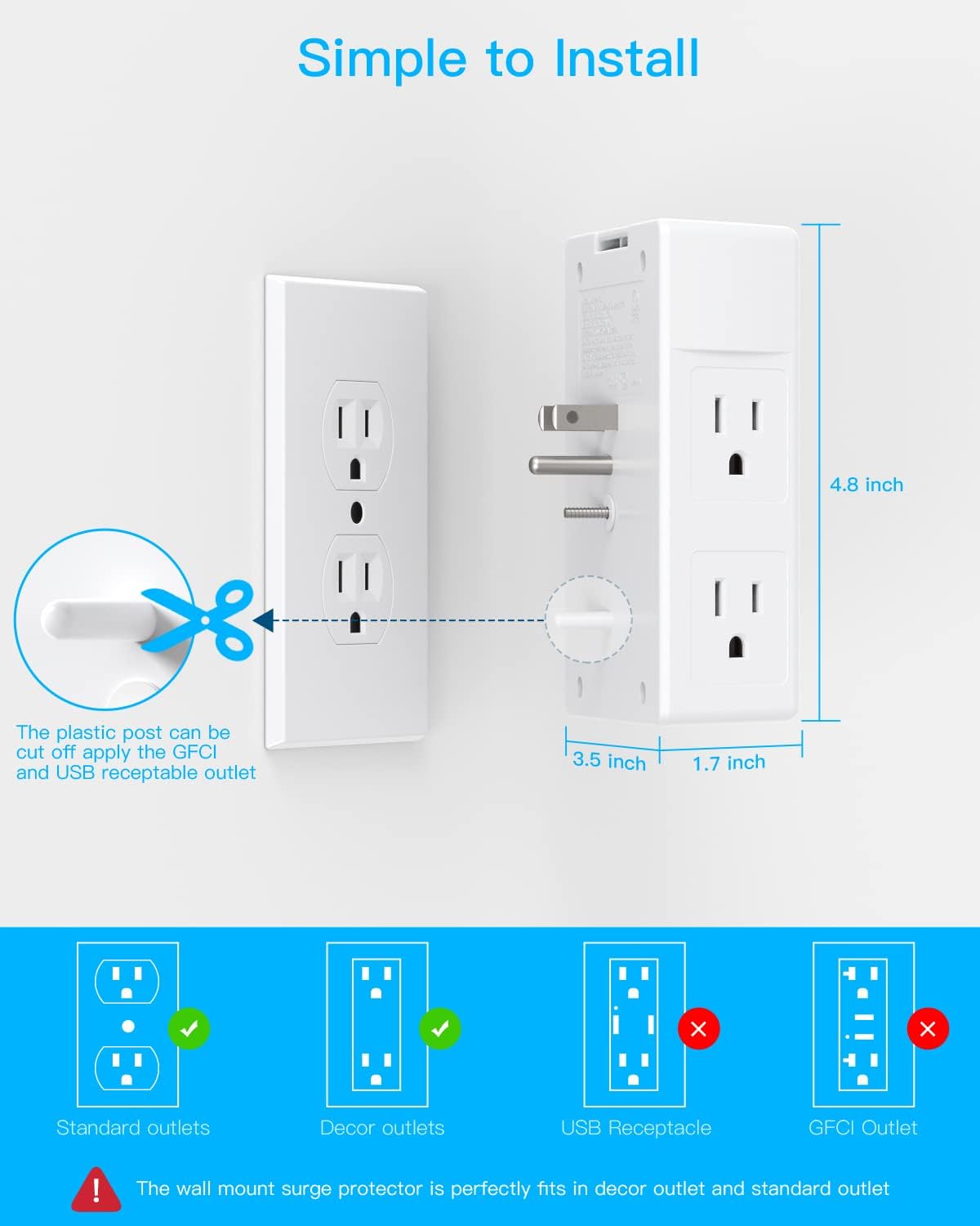 Multi-plug sockets, surge protectors