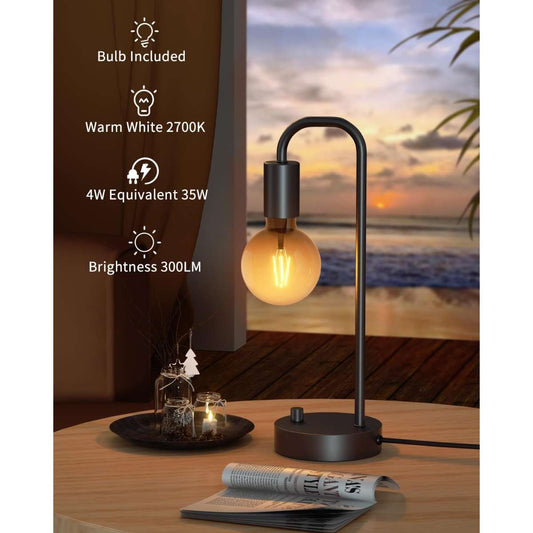 Industrial table lamp in the bedroom (bulb included)