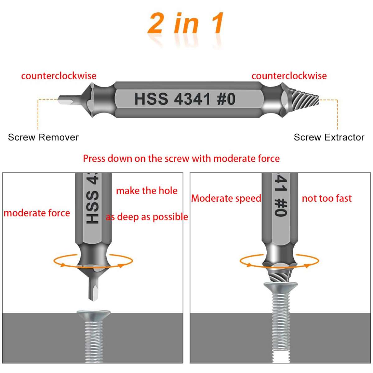 Gift for men, damaged screw extractor set