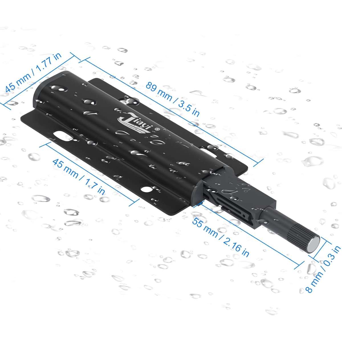 Cabinet Door Magnetic Push Lock Jiayi 4 Pack Push Door Latch Black