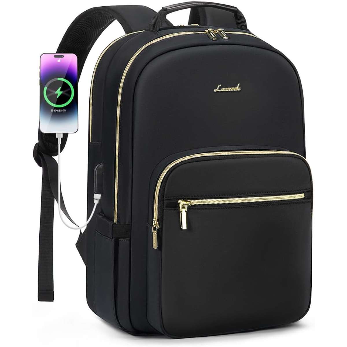 Canvas tote bag waterproof nylon multi-pocket shoulder bag
