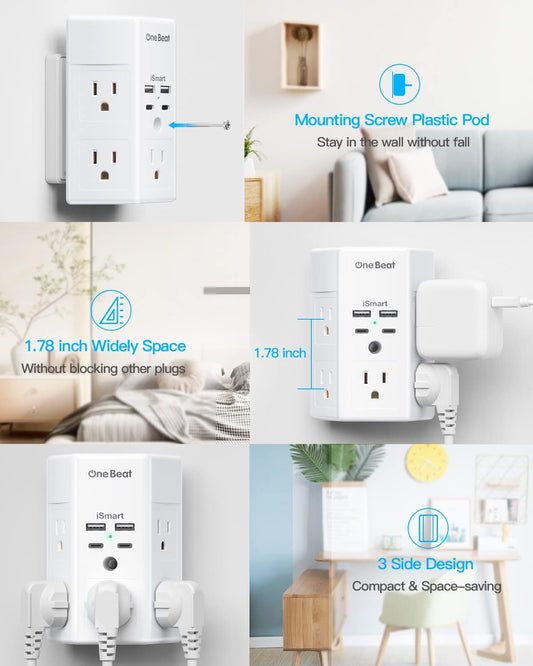 Multi-plug sockets, surge protectors