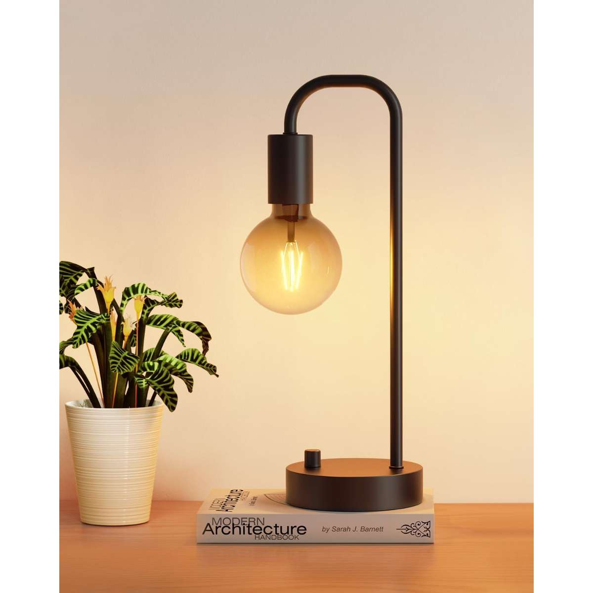 Industrial table lamp in the bedroom (bulb included)