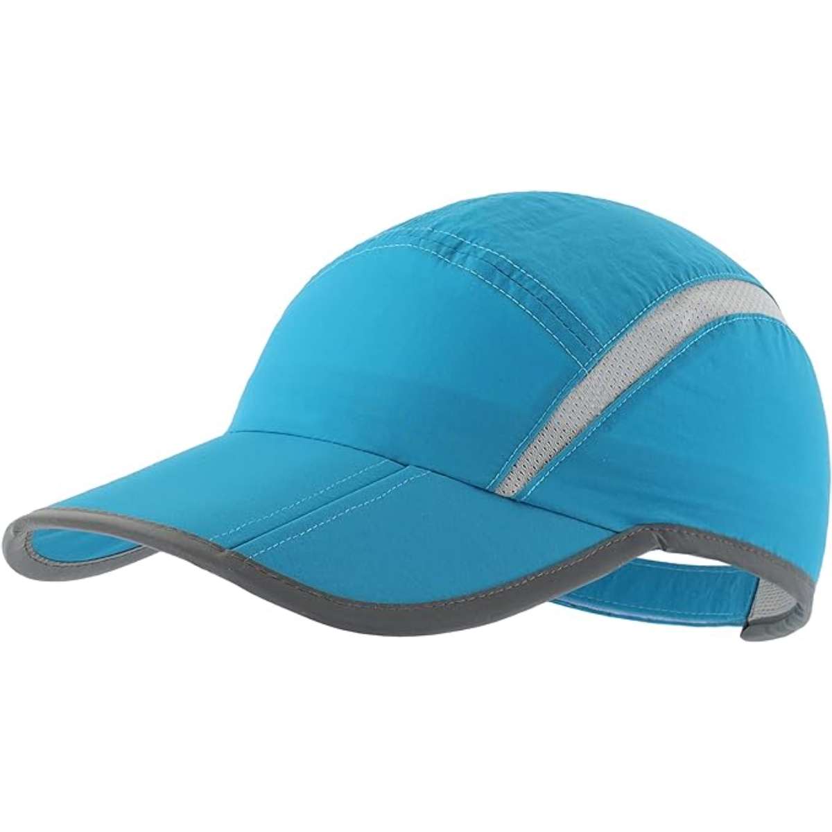 Connectyle Foldable Mesh Sports Cap with Reflective Stripe Breathable Sun Runner Cap