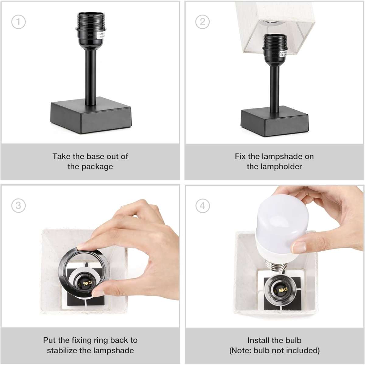 Small table lamp in the bedroom - bedside table bedside lamp
