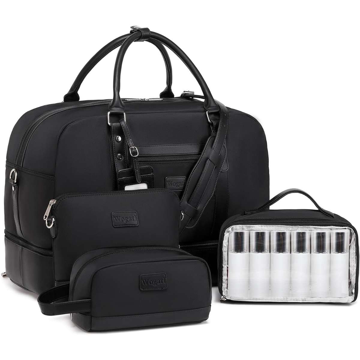 Wogarl 4PCS Women's Weekend Bag Large Bag