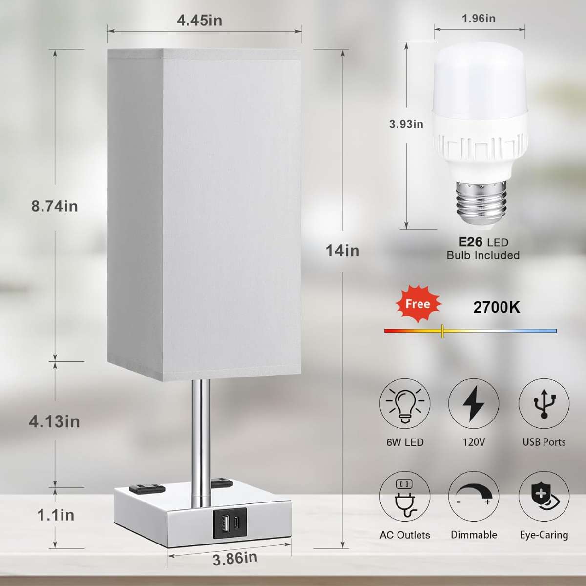 Dimmable Floor Lamp - 3 lamps curved floor lamp for living room