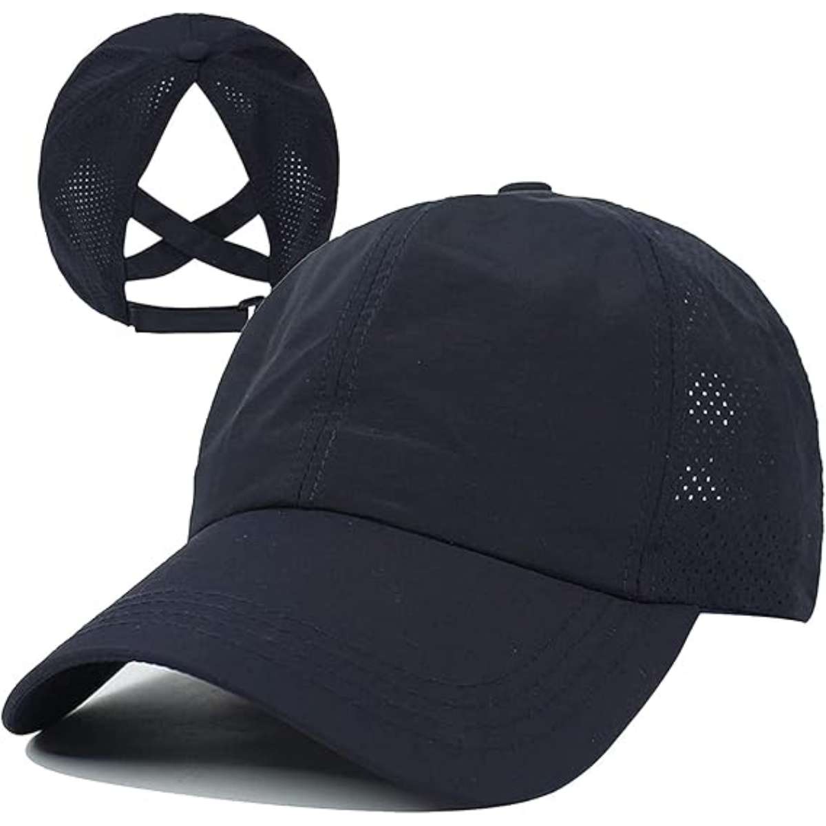 Women's cross ponytail baseball cap