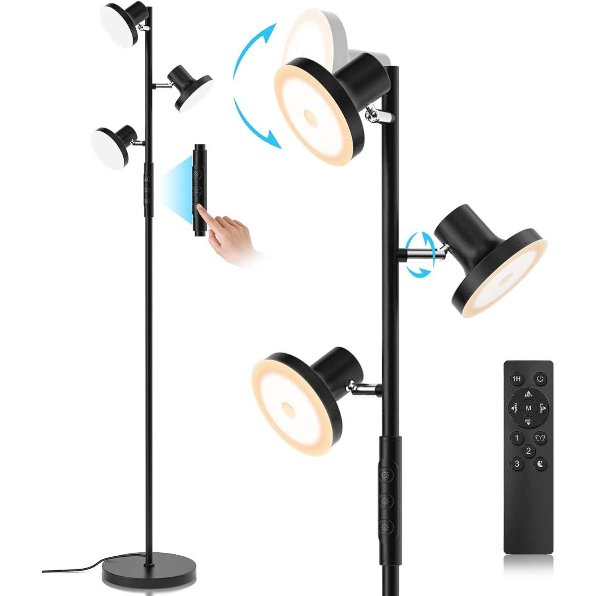 36W LED Tree Floor Light with Remote Control and Touch Control