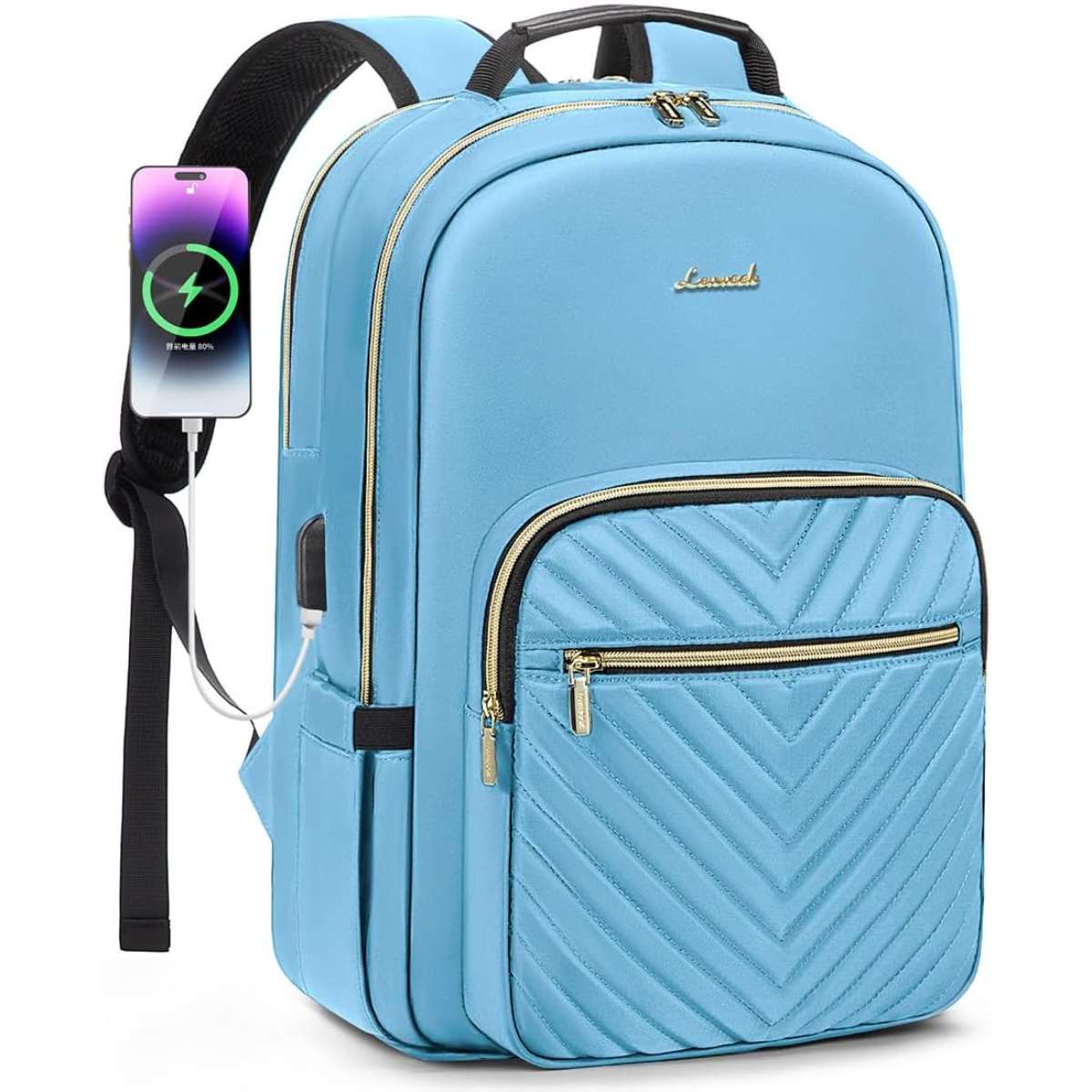 Canvas tote bag waterproof nylon multi-pocket shoulder bag