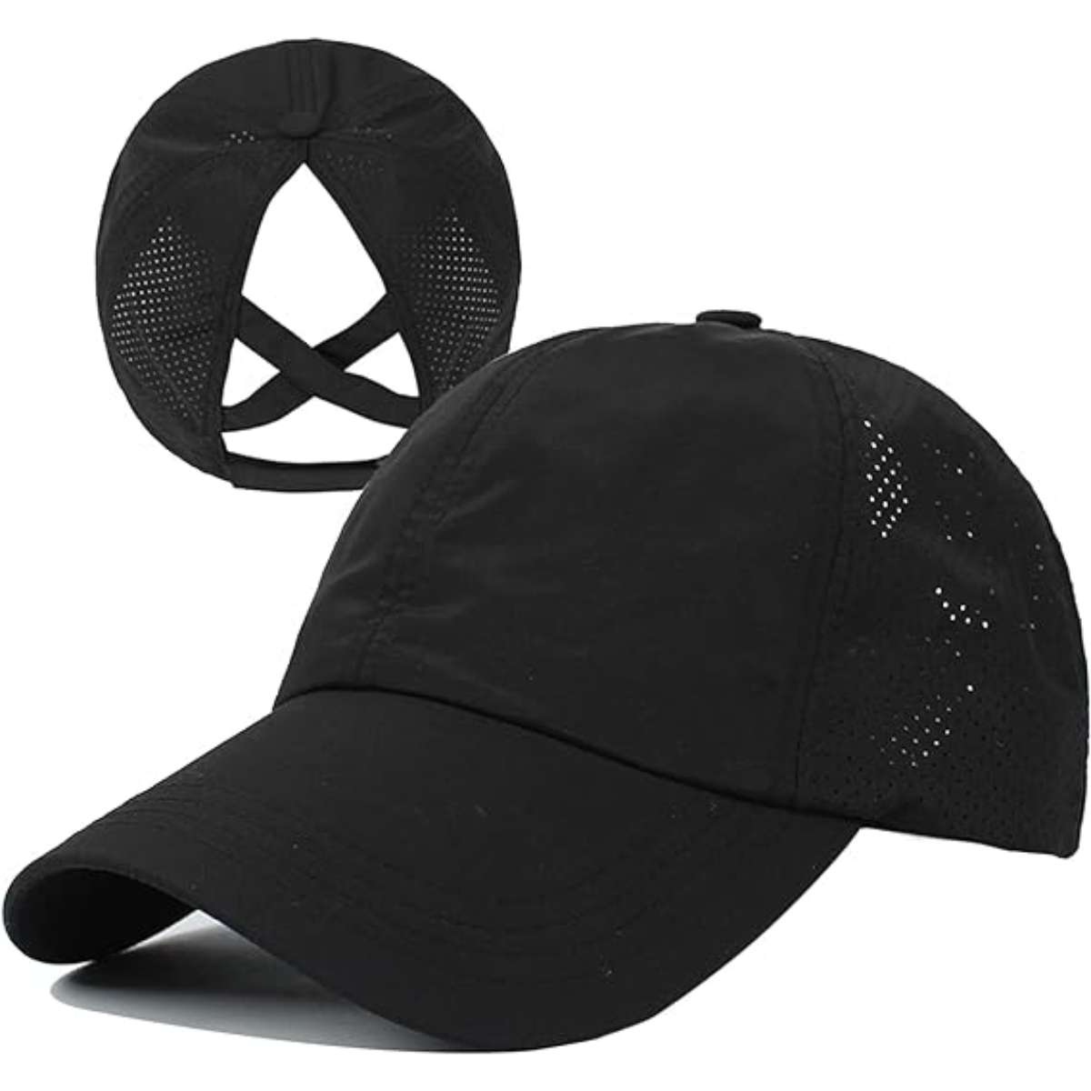 Women's cross ponytail baseball cap