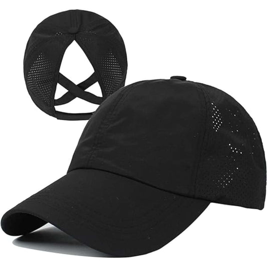 Women's cross ponytail baseball cap