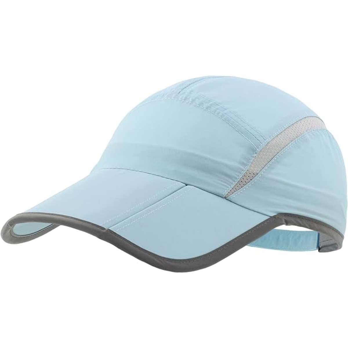 Connectyle Foldable Mesh Sports Cap with Reflective Stripe Breathable Sun Runner Cap