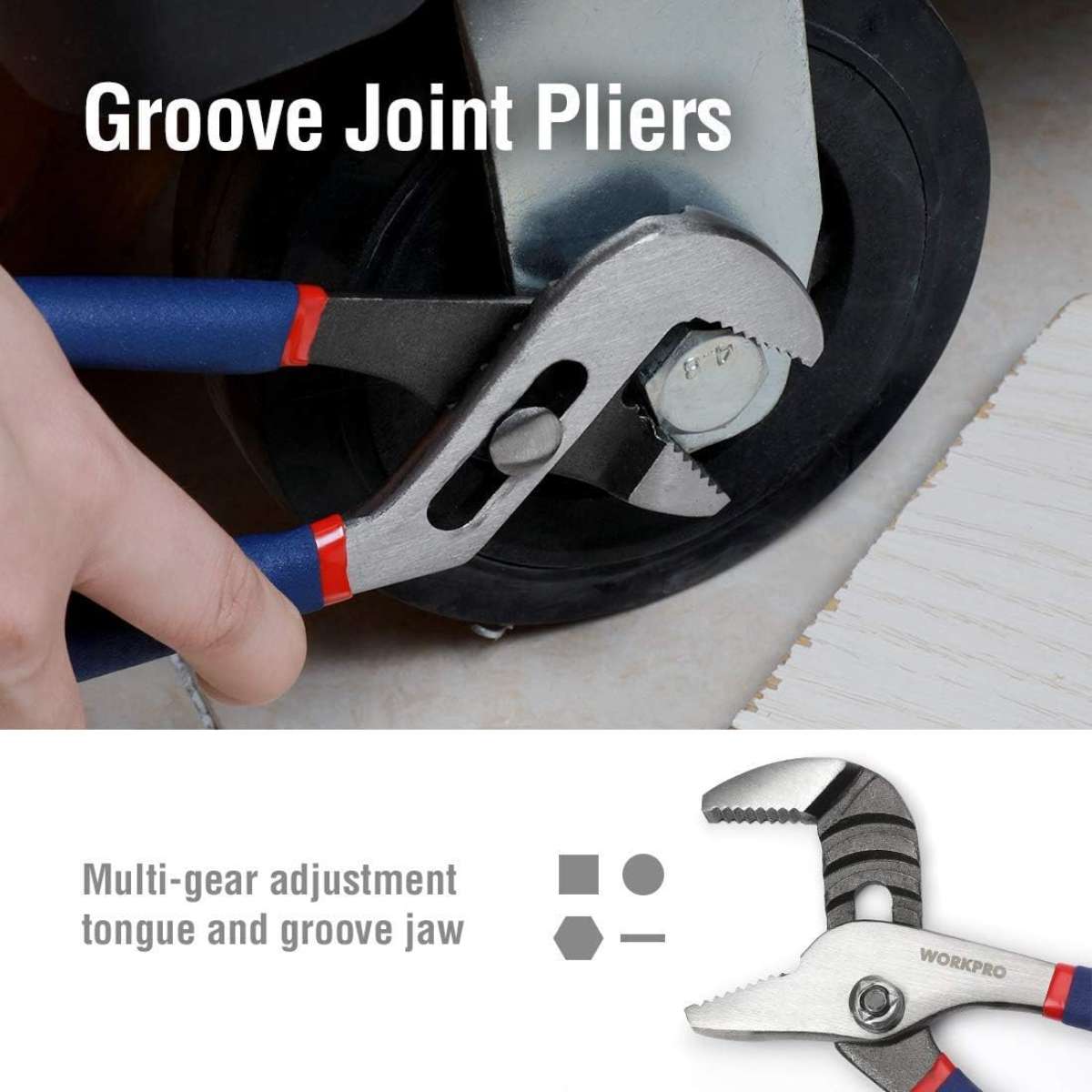 WORKPRO Large Pliers & Wrench Set 6-Piece Set, W001329A