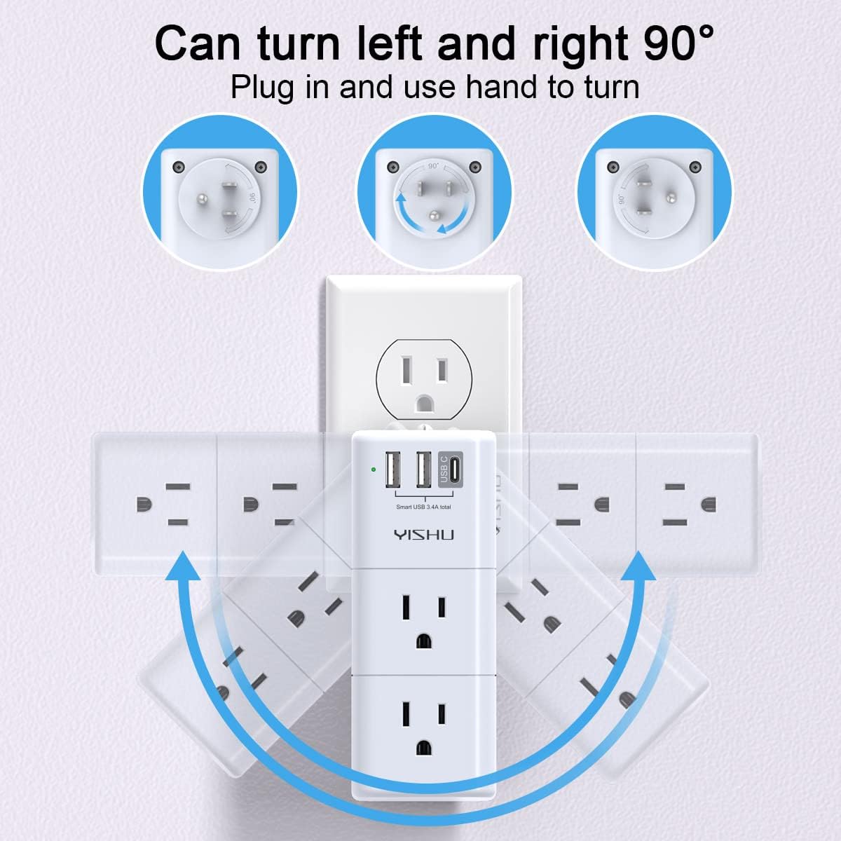 USB Multi-Plug Socket Extender - YISHU