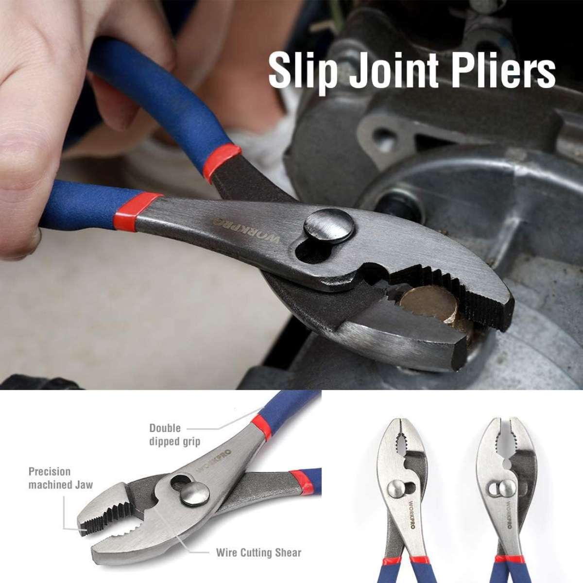 WORKPRO Large Pliers & Wrench Set 6-Piece Set, W001329A