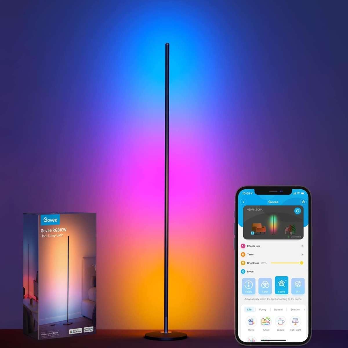 The Govig Beach Floor Lamp, Ryder Corner Lamp work in conjunction with Alexa