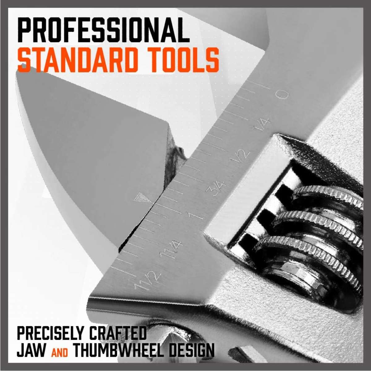 HORUSDY 4-Piece Adjustable Wrench Set, CR-V Steel
