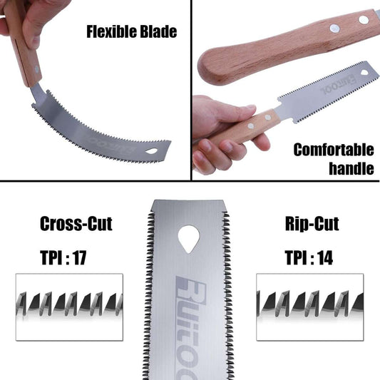 RUITOOL Japanese Hand Saw 6 Inch Double Edge Pull Saw