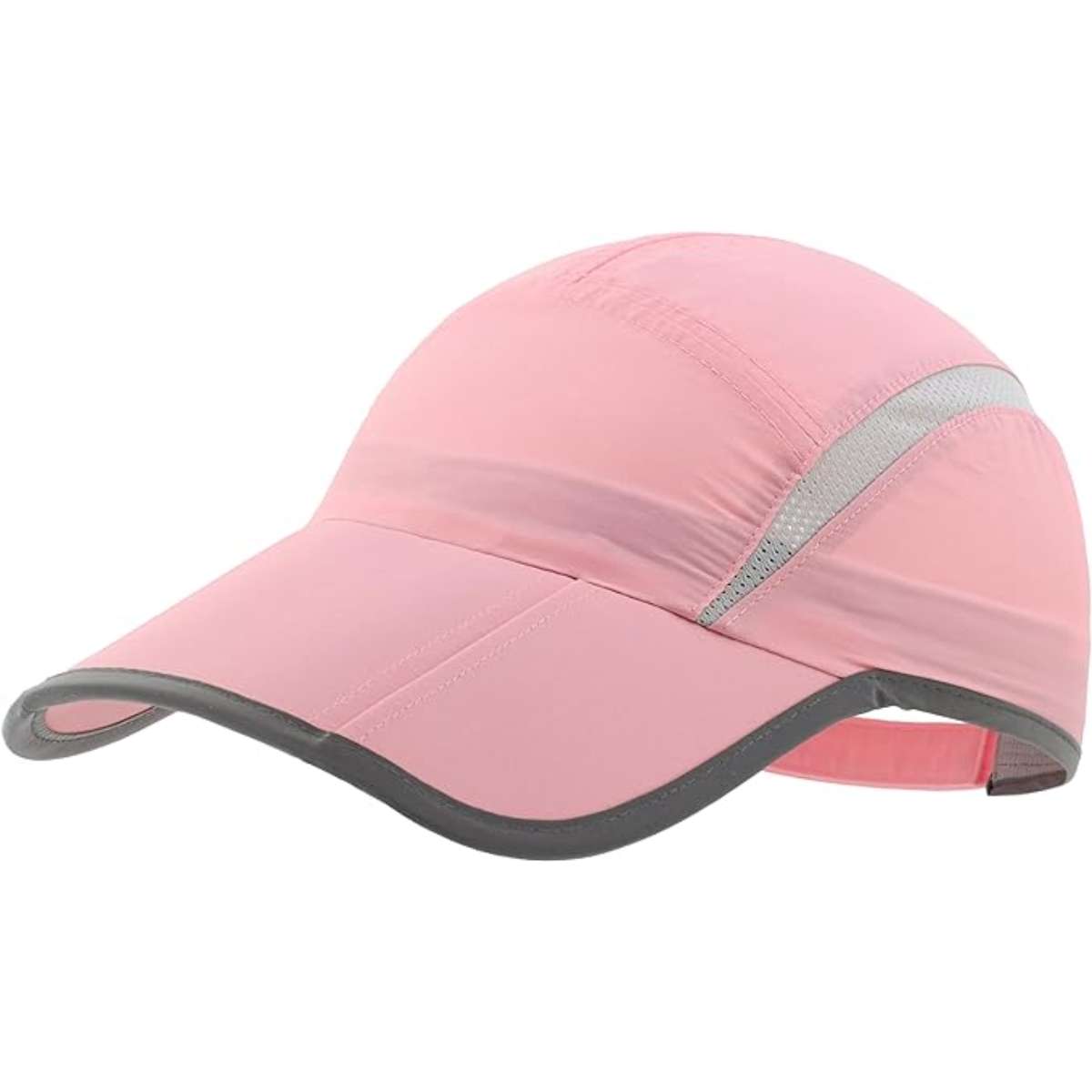 Connectyle Foldable Mesh Sports Cap with Reflective Stripe Breathable Sun Runner Cap