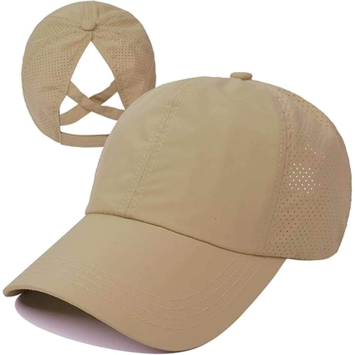 Women's cross ponytail baseball cap