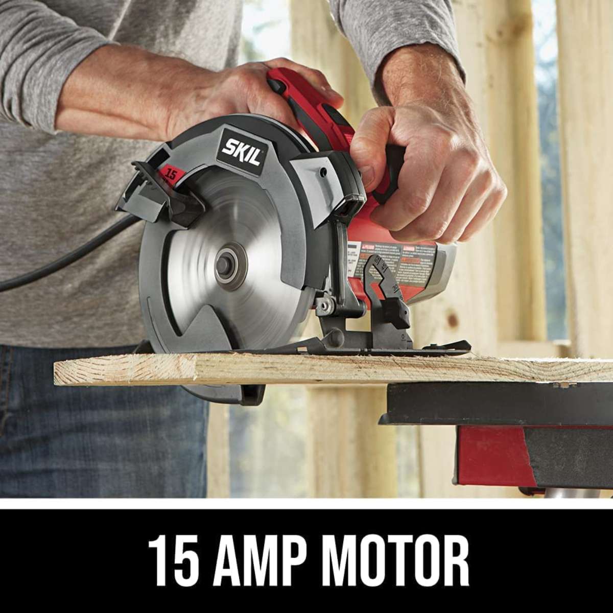 SKIL 15 Amp 7-1/4 Inch Circular Saw with Single Beam Laser Guide