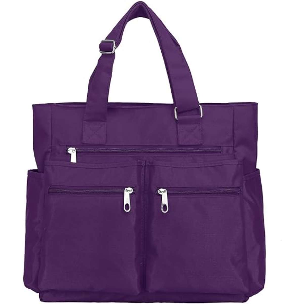 Canvas tote bag waterproof nylon multi-pocket shoulder bag