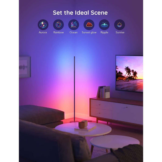 The Govig Beach Floor Lamp, Ryder Corner Lamp work in conjunction with Alexa