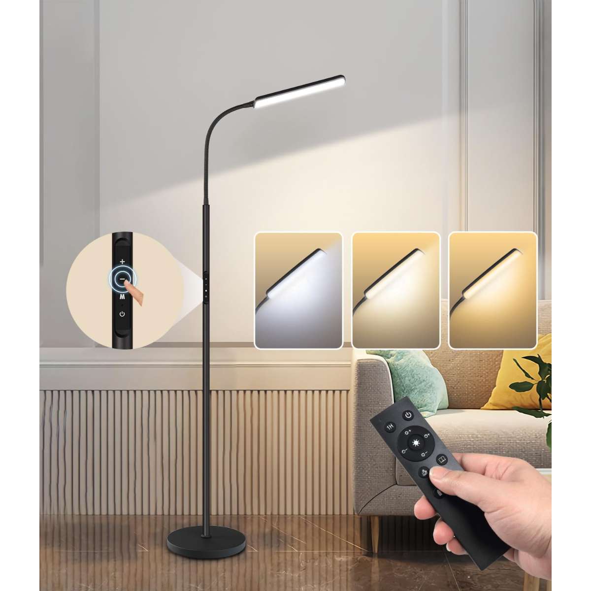 Dimunt LED Floor Lamp, Bright 15W Floor Lamp