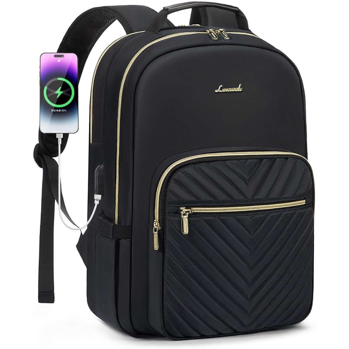 Canvas tote bag waterproof nylon multi-pocket shoulder bag