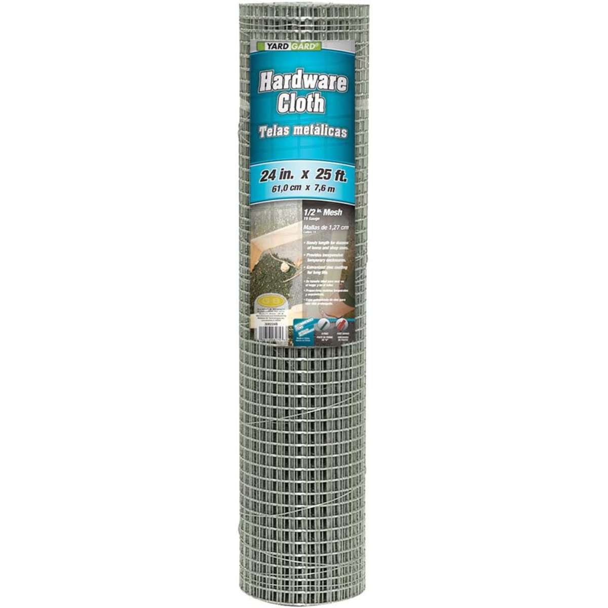 YARDGARD 308224B Hardware Cloth, 2-Feet by 25-Feet, Silver