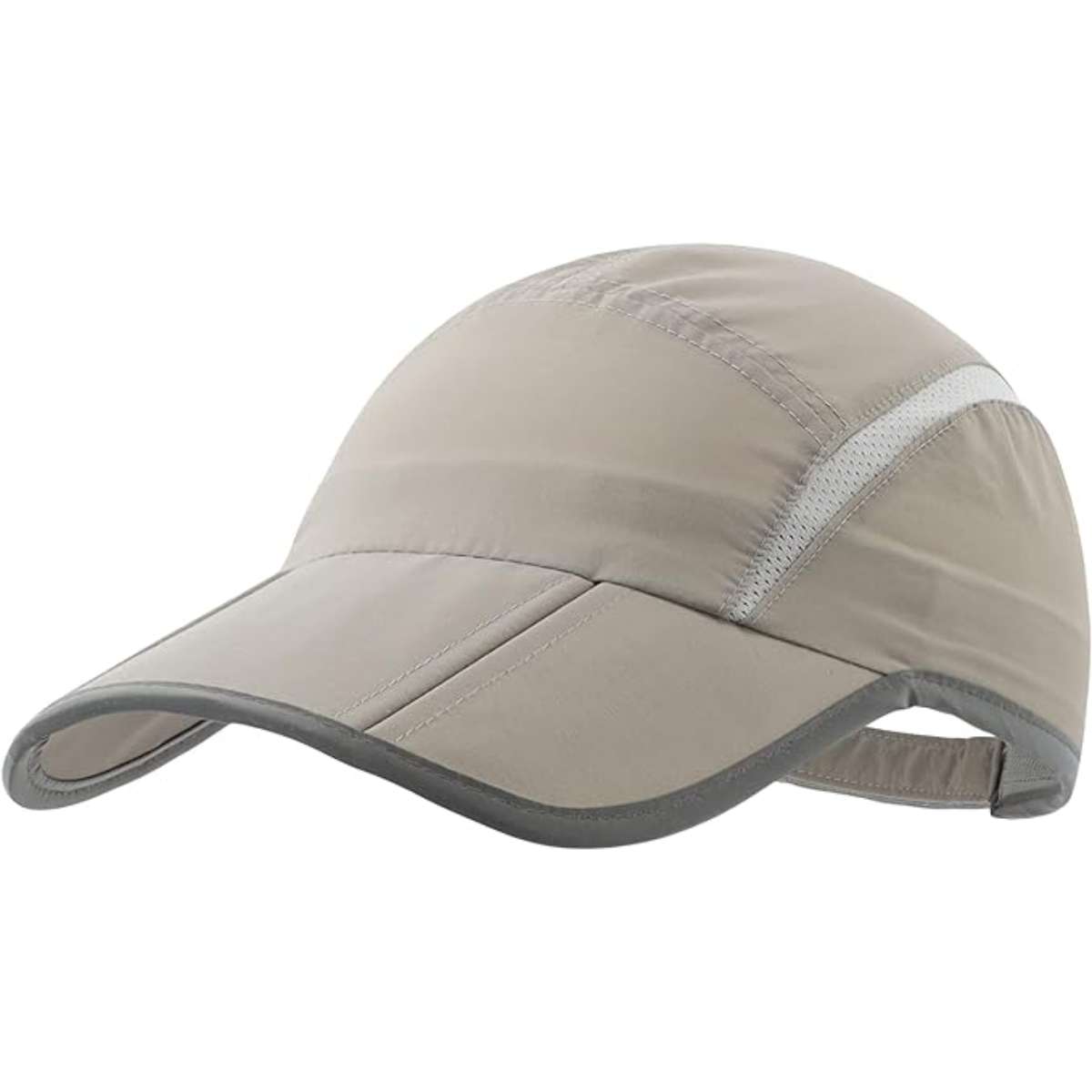 Connectyle Foldable Mesh Sports Cap with Reflective Stripe Breathable Sun Runner Cap