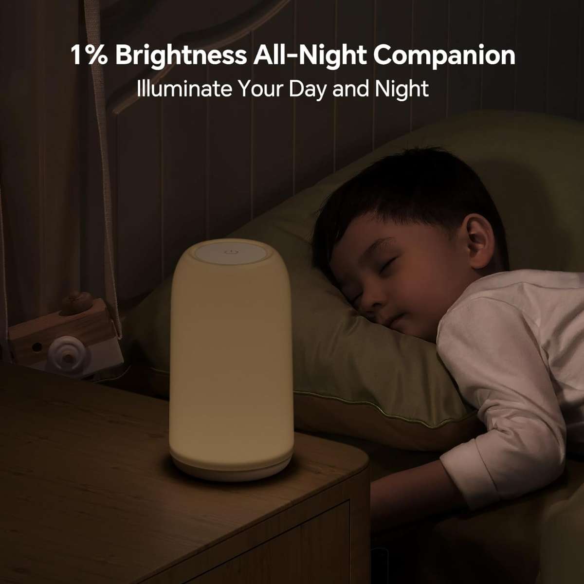 Touch the bedside table lamp, 3-way dimmable small lamp in the bedroom