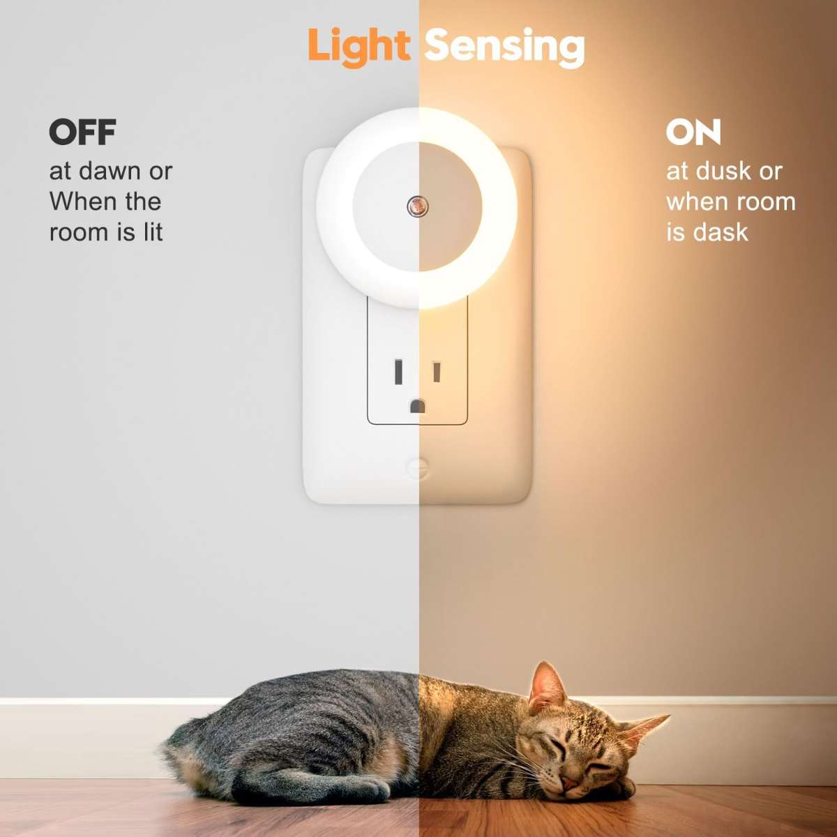 Night light, night light inserted into the wall