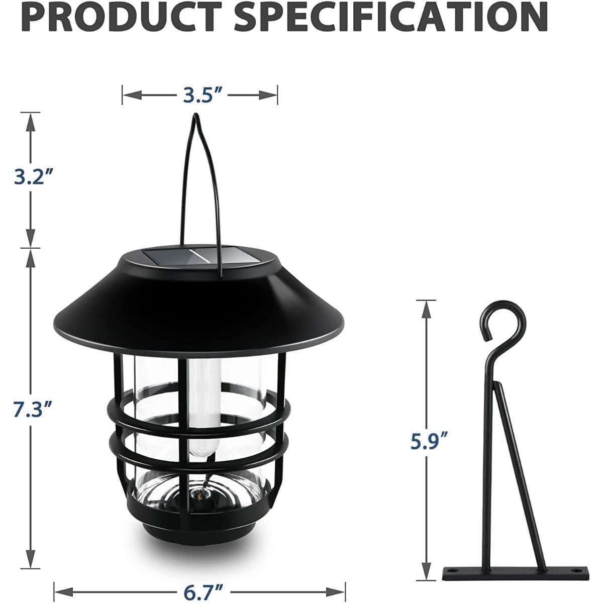 Otdair Solar Wall Lights Outdoor, 2-Pack
