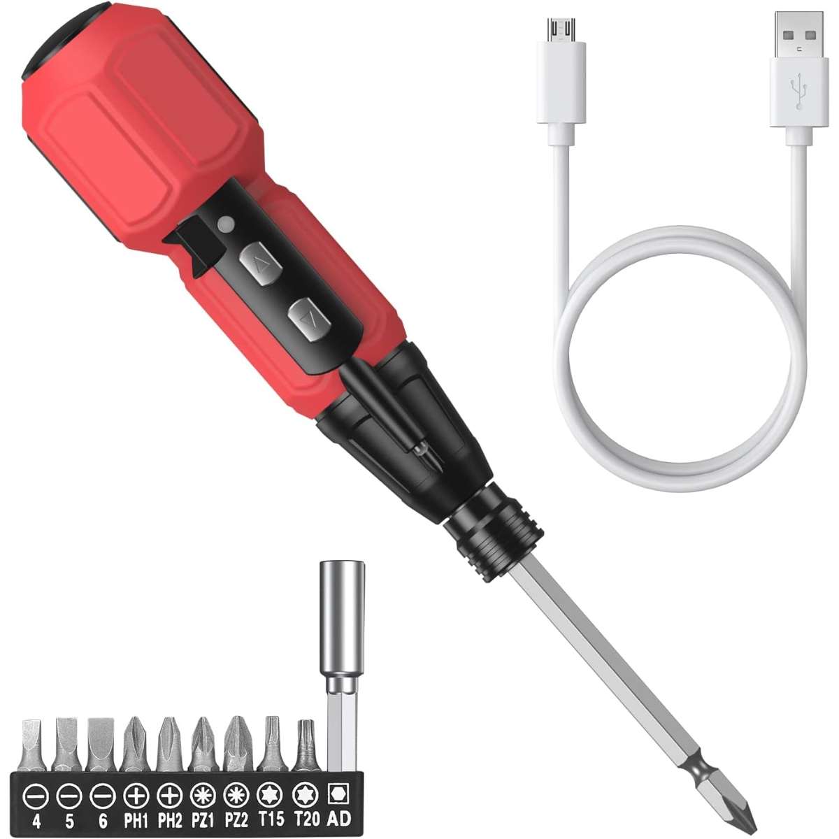 AMIR cordless screwdriver red