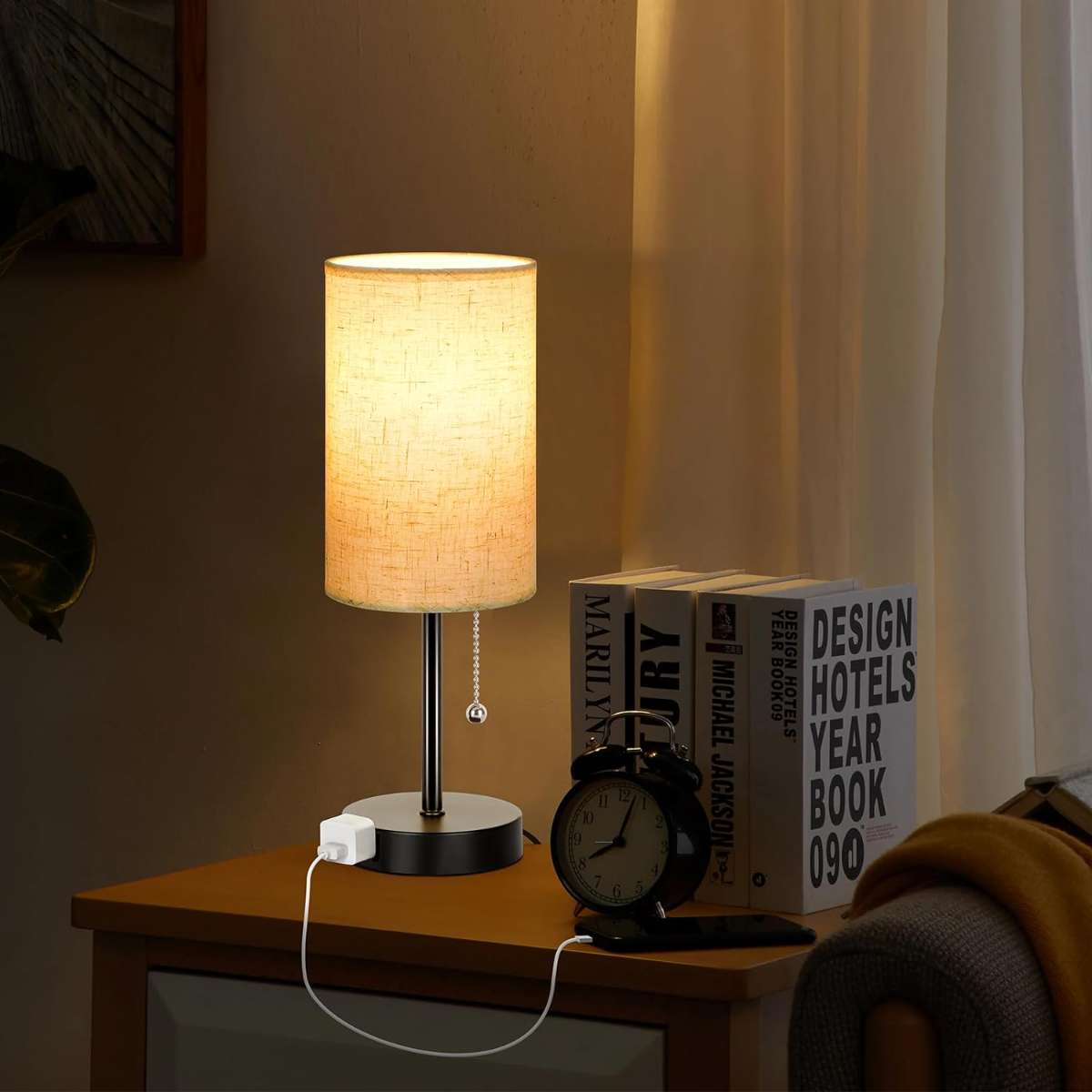 Bedroom Dott Arts table lamp, 3-color bedside lamp with zipper