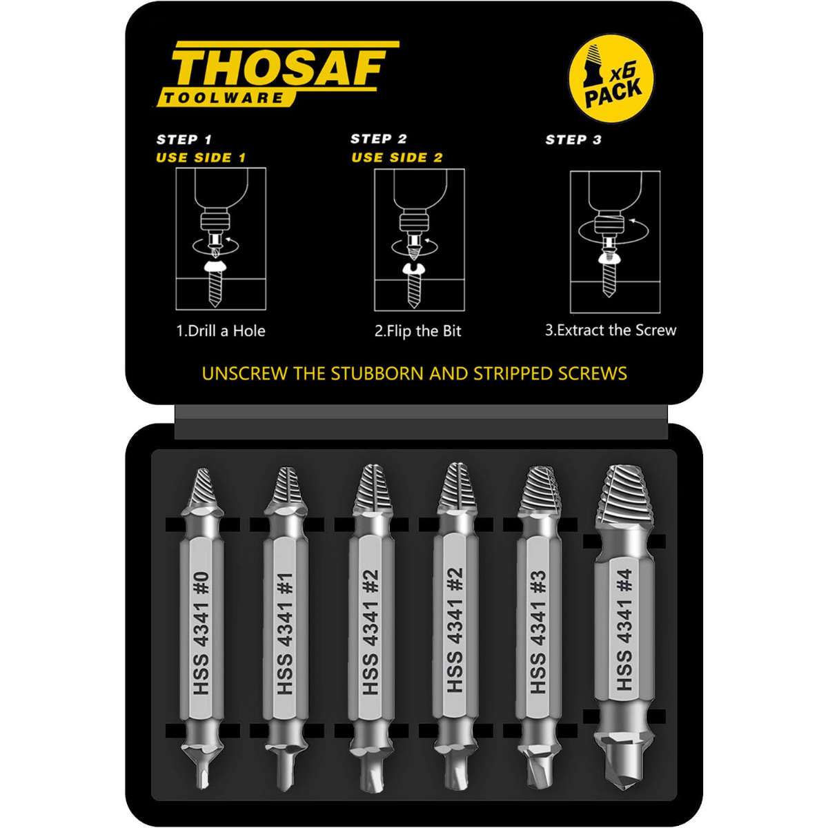 Gift for men, damaged screw extractor set