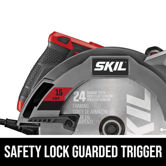 SKIL 15 Amp 7-1/4 Inch Circular Saw with Single Beam Laser Guide