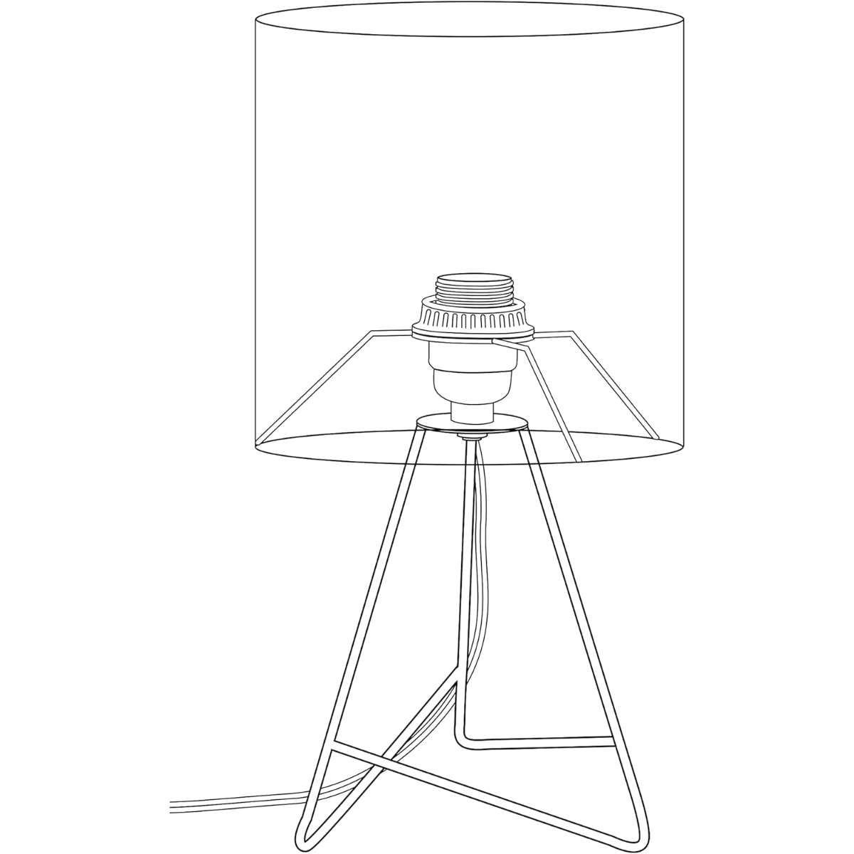 Simple Design LT2066-GDW 13.5" Lower Wire Metal Table Lamp