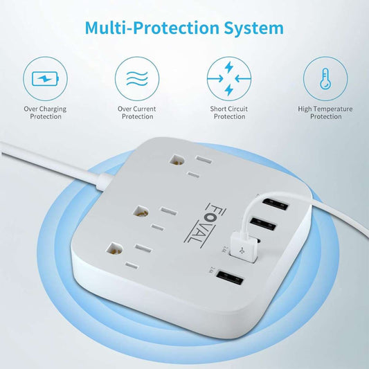 European Travel Plug Adapter, Foval Ouukeus Power Strip