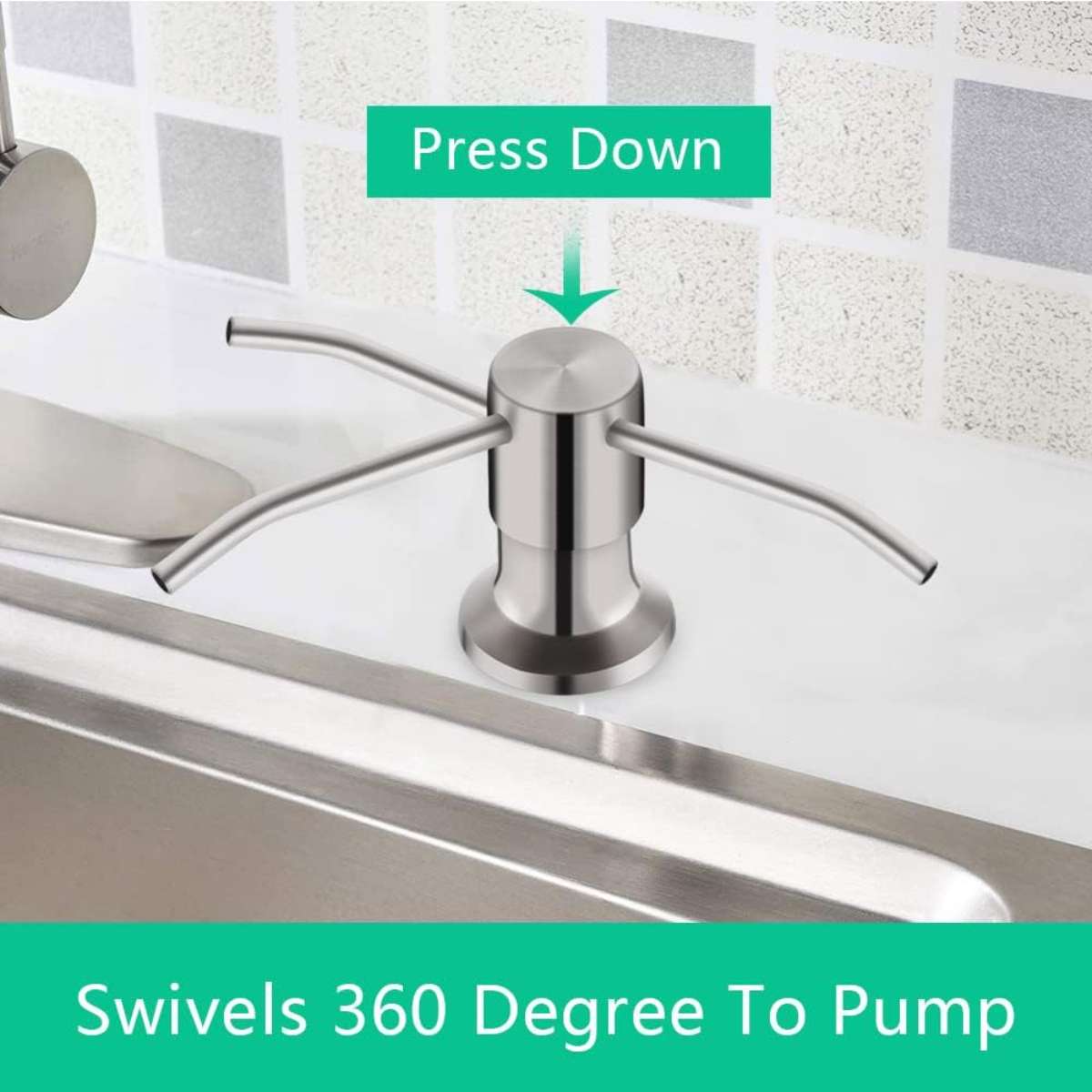 Kitchen sink soap dispenser