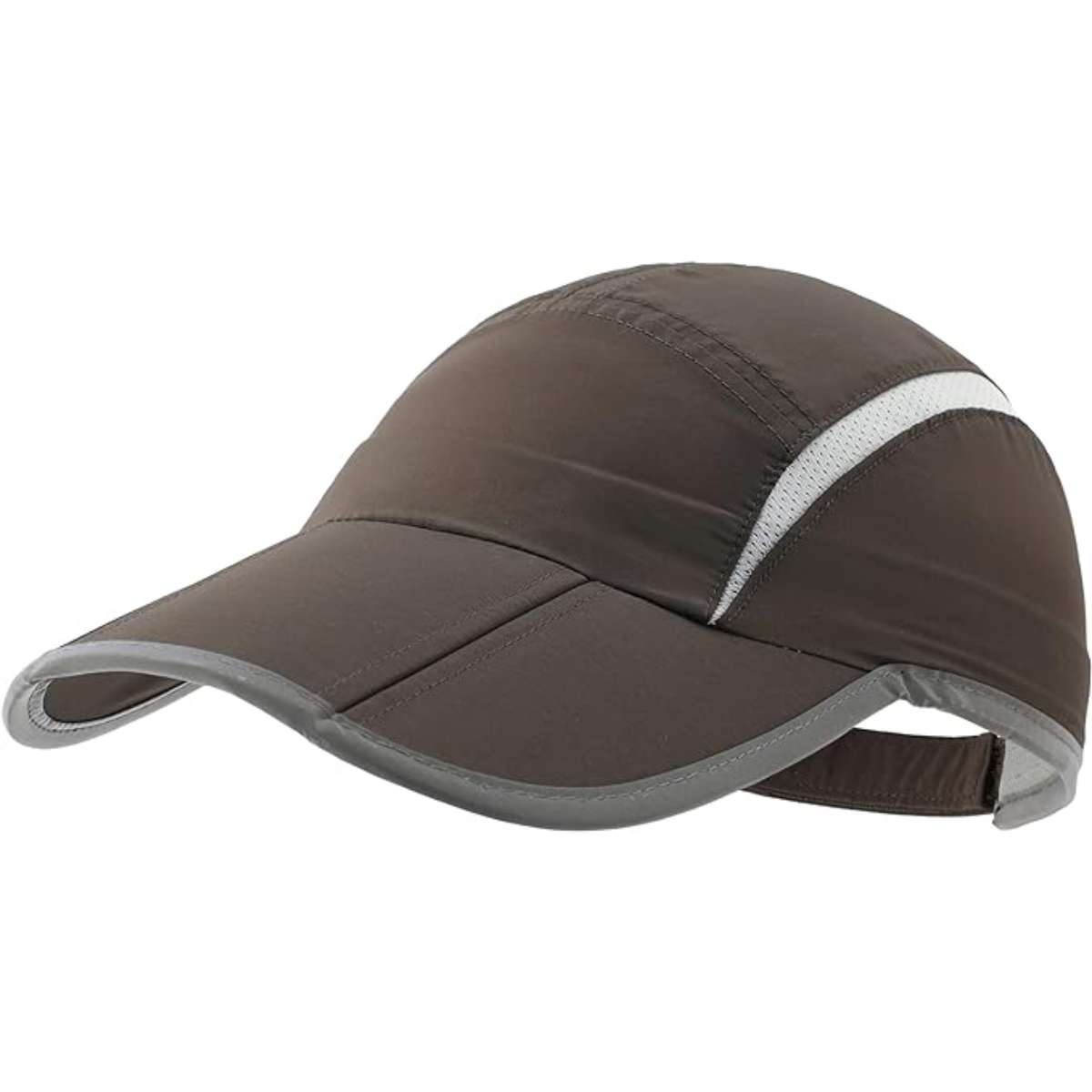 Connectyle Foldable Mesh Sports Cap with Reflective Stripe Breathable Sun Runner Cap